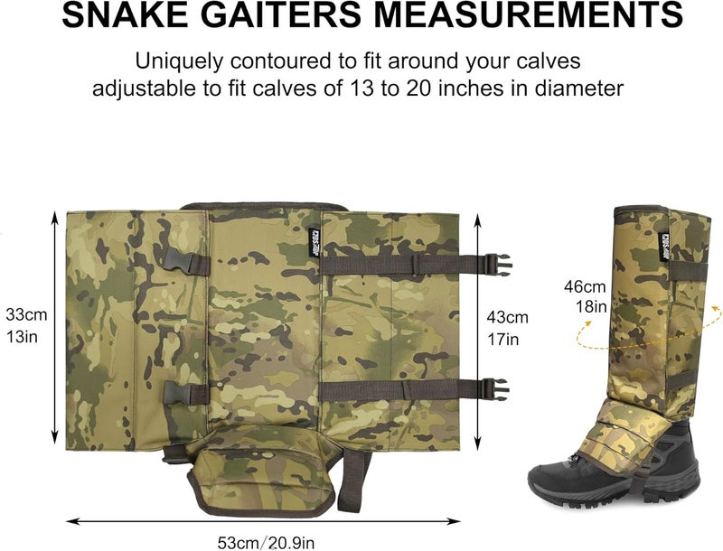 MDSTOP Snake Gaiters Leg Guards, Waterproof Snake Guards, Adjustable Snake Bite Protection for Lower Legs, Snake Chaps for Men&Women - Image 4